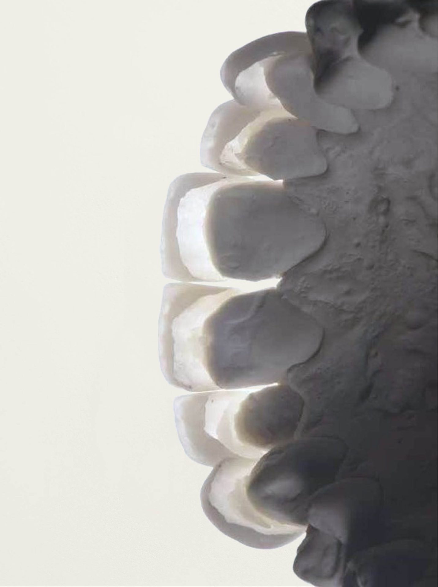 A patient at the mirror after cosmetic dentistry in Dubai