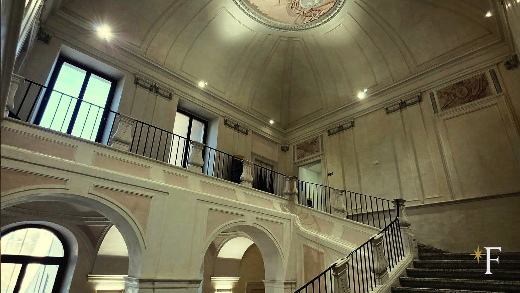 The University of L'Aquila courtyard, where Dr. Fabbro studied dentistry